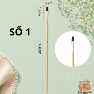 Cọ Vẽ Lông Ngựa Đầu Dẹp Cán Gỗ Từng Size Khác Nhau Cho Màu Nước Gouache Acrylic LIM BRUSH