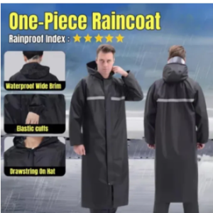 PVC Raincoat durable raincoat waterproof rain cape can be reused for men and women long length raincoat full body anti-storm adult canvas thick wear-resistant outdoor waterproof coat