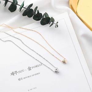 LVY Korean Fashion style Jewelry 18K Bangkok Gold Plated Heart Shape Delicate Chain Love Heart NecklaceGet Free ShippingBuy Now
