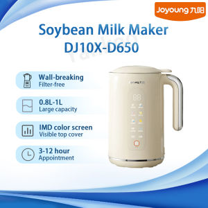 【One year warranty】Joyoung Soymilk Maker DJ10X-D650 IMD Color Screen 3-12H Appointment Transparent Visible Upper Cover Exquisite No filtering required Household Multi-function Soybean Milk Machine
