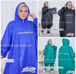 Elephant Brand Jas Hujan - Optimus R Ponco Lengan Celana - Jas Hujan Ponco Setelan - Mantel Dewasa Tebal Elastis