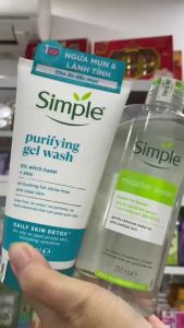 Tặng quà - Combo Sữa rửa mặt Simple + nước tẩy trang Simple 200ml cho mọi loại da