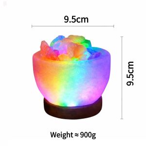 Salt Lamp Himalayan Salt Lamp LED Colorful Color Changing Night Lamp Decorative Bedside Table Lamp Ornament