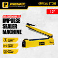 POWERHOUSE Industrial Impulse Sealer Machine 8" Inch | 12" Inch [SOLD PER PIECE] Heavy Duty Metal Body Heat Sealer Machine Sealing Machine Impulse Plastic Sealer For Plastic Bags, Shrink Wrap Sealers PH-ISMTL300W-8 / PH-ISMTL400W-12. 