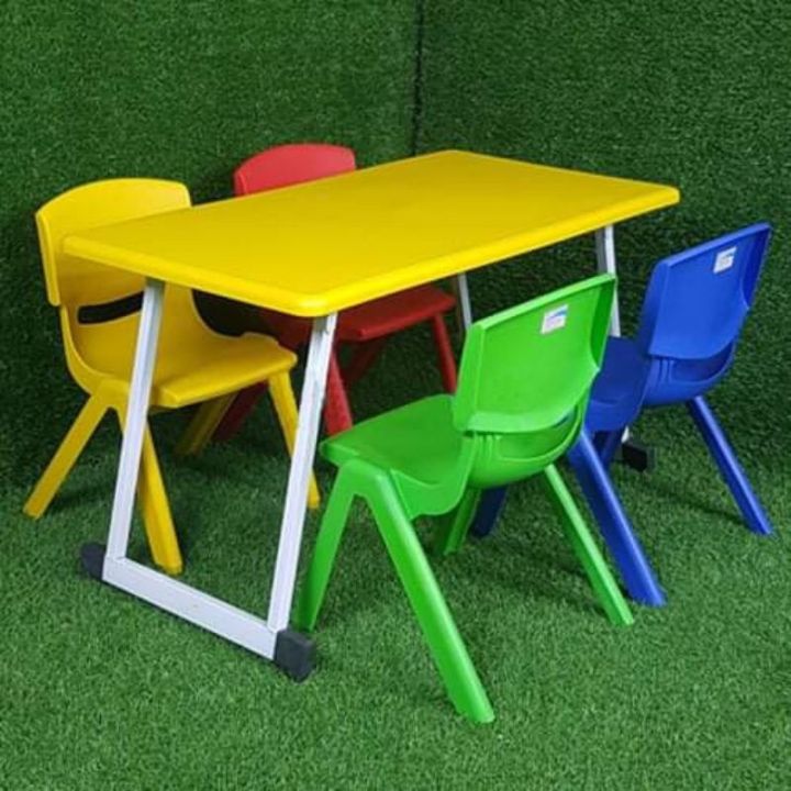 Bàn Nhựa Đúc Nguyên Sinh Cho Bé Mầm Non, Bàn Mẫu Giáo CHÂN VUÔNG Gấp ...