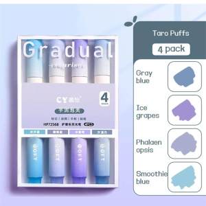 Ready Stock 4 PCS Highlighters Set Cute Korean Stationery Marker Pens School Supplies