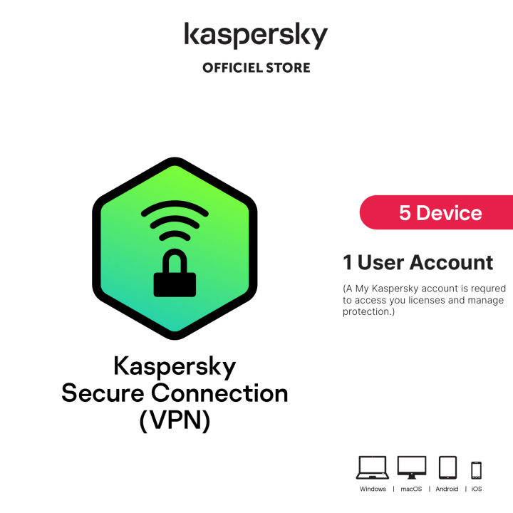 Kaspersky Secure Connection VPN 5 Devices Unlimited | Lazada.co.th