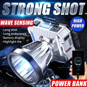 【Headlamp + 4 free hooks】Lucky-PP Headlamp Flashlight Rechargeable Headlamp Waterproof Original LED USB Multifunctional Flashlight Outdoor Lighting Portable Comfortable High Brightness Motion Headlamps for Camping Running Hiking Outdoors
