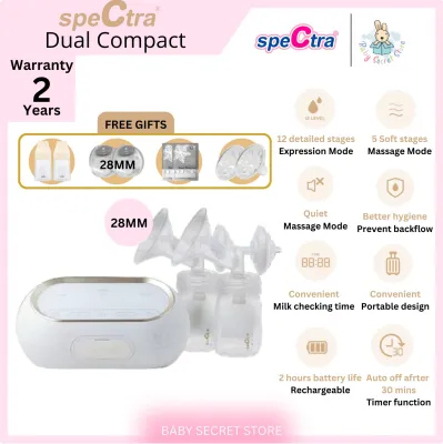 (FREE SHIPPING 🎁) Spectra Dual Compact Premium Portable Rechargeable Breast Pump 2 Years Warranty