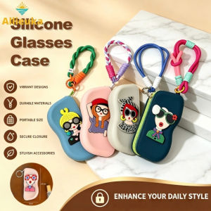 Allieuka Cartoon Silicone Glasses Case Sunglasses Storage Bag Cosmetic Storage Bag Women Portable Coin Purse