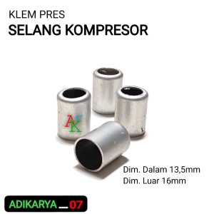 Klem Selang Kompresor Selongsong Klem Pres Selang Kompresor Kaleng Klem Selang Kompresor 1/4 - 3/8 Per 1pcs