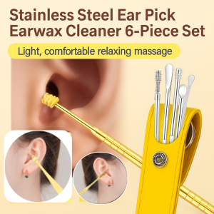 Ear Cleaner Set Spiral Ear Pick Earwax Removal Cleaner 6-Piece Set Ear Cleansing Tool
