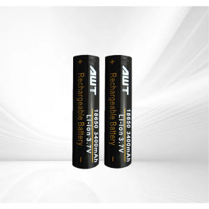 / / /18650 AWT hitam 3400 mAh 2 bateri Suitable for LED flash lights electric vehicles laptops digital.