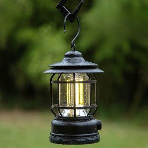 Lampu Tenda Camping LED Rechargeable USB-C dengan Fitur Pencahayaan Ganda dan Kapasitas Baterai Besar