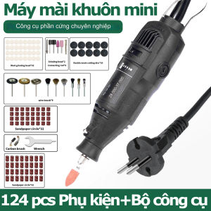 Máy mài khuôn cầm tay Máy khoan đa năng 180W - kèm 124 phụ kiện - 5 tốc độ - Cắt khắc phay mài vẽ cắt tỉa đánh bóng tháo và khoan