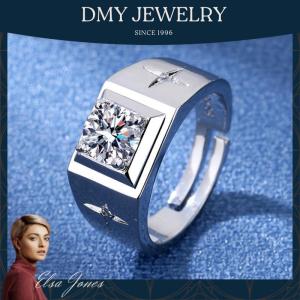 DMY Jewelry Silver 925 Original/Cincin Lelaki Batu Original/Cross Diamond Ring for Boys