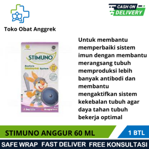 STIMUNO ANGGUR 60 ML / MULTIVITAMIN / DAYAA TAHAN TUBUH / DAN SISTEM IMUN