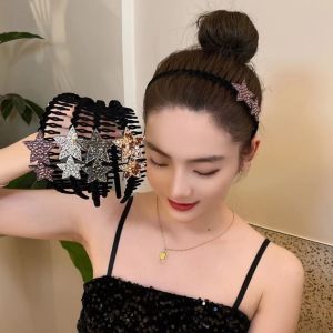 【VanHariacc】ที่คาดผม กันลื่น ลายดาว แวววาว แบบเรียบง่าย สไตล์เกาหลี เครื่องประดับ สําหรับผู้หญิง