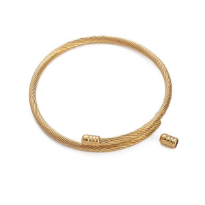 1pc 18K Gold Plated Brass Bangle Bracelet for Women Girl DIY Jewelry Making