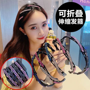 Korean Fashion Portable Hair Hoop Telescopic Headbands Women Folding Haircard with Toothed Anti-Slip Face Wash Headband Hair Accessories