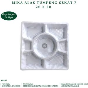 Mika Nasi Sekat 7 Alas Piring Alas Nasi Tumpeng Alas Mika (Isi 50 Pcs-MP207)
