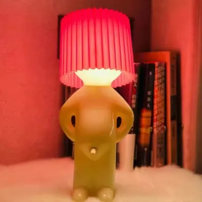 Claeted Naughty Boy Creative Table Lamp Unique LED Pleats Reading Lighting Bedroom Bedside Night Light