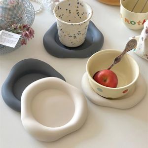 CHENJIE 2PCS Heatproof Cloud Silicone Coaster Nordic Slip Resistant Drink Cup Mat Cups Holder Thickened Heat Insulated Pad Kitchen