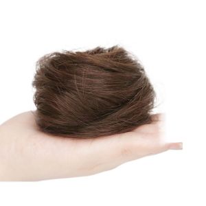 GENENIC Fake Hair Synthetic Hair Bun Elastic Band Scrunchie Hairpiece Messy Hair Chignon Hair Accessories Natural Straight Hair Bun Women