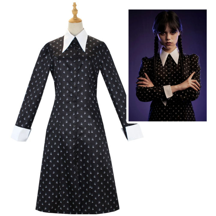 Wednesday Addams Halloween Costume for Adults & Kids