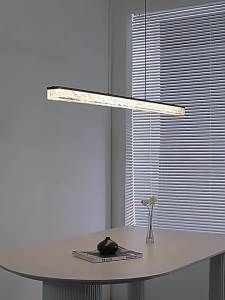 SXH Dining Room Chandelier 2024 New Modern Minimalist High-end Zhongshan Lighting Dining Table Bar Minimalist Linear Restaurant Light