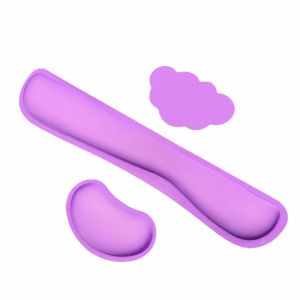RUCHO 3Pcs Cloud Shape Keyboard Wrist Rest Set Soft Non-Slip Base Keyboard Hand Cushion Hand Rest Comfortable Mouse Wrist Support Pad  Accessories