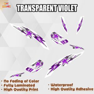 HONDA CLICK VARIO V3 STRIPING LED STAR SERIES TRANSPARENT DECALS (WATERPROOF LAMINATED FADE PROOF)
