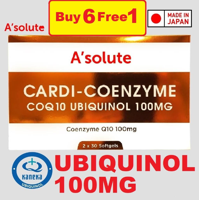 [EXP: 6/2025] [100% Japan Origin] A'solute CoQ10 ubiquinol 100mg [ 30's ...