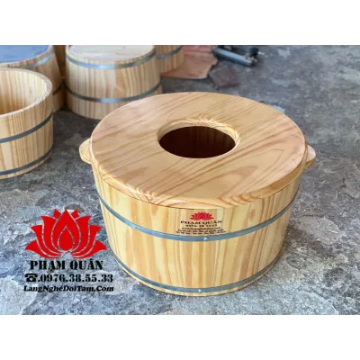 Chậu Ngâm Mông Xông Phụ KhoaTắm Cho Bé Chậu Gỗ Ngâm Mông