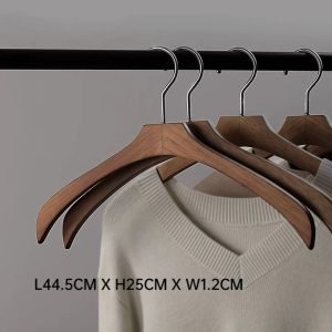 xpkQ Solid Wood Hangers Wide-shouldered Rustproof Hangers Non-slip Markless Hardwearing Hanger Modern Luxury Wardrobe Storage T4N8K