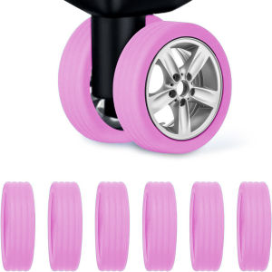 JustLiving 4/8Pcs Silicone Wheels Protector for Luggage Reduce Noise Suitcase Wheels Cover Mute Swivel Chair Roller Cover Luggage Wheels Cover Anti Wear Caster Luggage Accessories