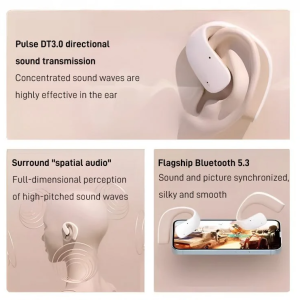 Bluetooth ear hook wireless headset ultra-long battery life high-definition sound quality Bluetooth headset comfortable to wear stable connection noise reduction call music sports dual use