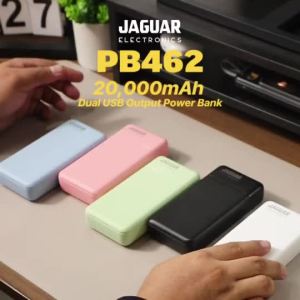 JAGUAR ELECTRONICS PB462 20000mAh  Dual USB Output Li Polymer High Capacity Portable Chrgr