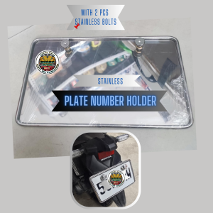 PLATE HOLDER FOR MOTORCYCLE STAINLESS WITH BOLTS INCLUDED
