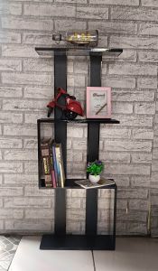 Rak minimalis kayu 1meter tempat pajangan bunga serbaguna Kokoh