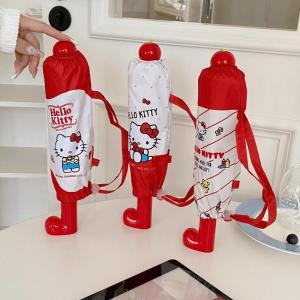 Christmas Gift Halloween Sanrio Umbrella Hello Kitty Kawaii Mini Portable Girl Clear Day Rainy Day Universal Parasol Sunscreen Anime Fashion Furniture