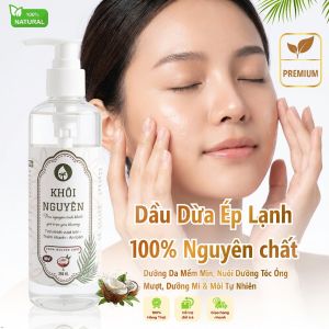 Dầu Dừa Nguyên Chất Ép Lạnh Từ Dừa Tươi Tinh Khiết Khôi Nguyên- Dưỡng Da Mềm Mịn Mượt Tóc Tẩy Trang & Massage