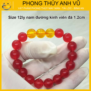 Vòng tay 12 con giáp tam hợp hợi mão mùi - chất liệu mã não đỏ tự nhiên - size 8 10 12ly cho người mệnh hỏa mệnh thổ - có khai quang điểm nhãn may mắn tài lộc - PHONG THỦY ANH VŨ