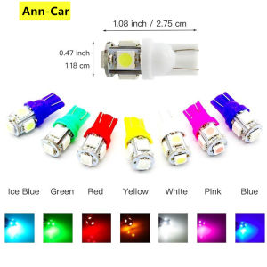 1PCS T10 LED BULB 5050 5 SMD 12V Car Interior Dome Light LED Bulbs Parking Marker Backup Lights Super Bright Auto Lamp [Ann-Car]