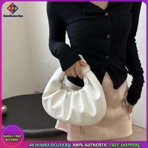 【Clearance sale processing】 Elegant PU Leather Clutch Handbag for Women Casual Shoulder Bag with Pleated Design in Black and Brown