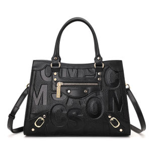 Aidrani Genuine Leather Womens Handbag 2024 Luxurious Alphabet Colorblock Design Large Capacity Tote Bag and Shoulder Bag