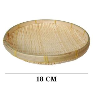 NOBLELYN Bamboo Woven Bamboo Tray Round Woven Bamboo Woven Basket Tray Decorative Serving Tray Kitchen