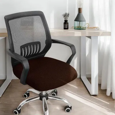 QIHUISHI Ghế văn phòng lưới thanh lịch với bọc nhung đàn hồi dày cho Comfort và phong cách