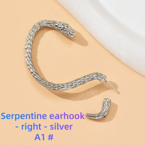 Stylish Snake-Shaped Ear Bone Clips – Elegant Diamond Long Earrings