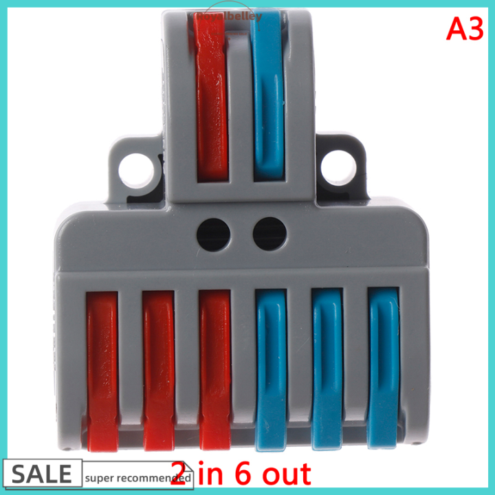 【ROYALBELLEY】 MINI Fast Wire CONNECTOR Push-in CONDUCTOR Terminal BLOCK ...